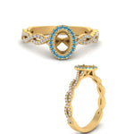 Load image into Gallery viewer, Oval Halo Infinity Vine Engagement Ring Semi Mount
