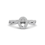 Load image into Gallery viewer, Oval Halo Infinity Vine Engagement Ring Semi Mount
