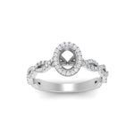 Load image into Gallery viewer, Oval Halo Infinity Vine Engagement Ring Semi Mount
