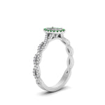 Load image into Gallery viewer, Oval Halo Infinity Vine Engagement Ring Semi Mount
