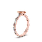 Load image into Gallery viewer, Oval Halo Infinity Vine Engagement Ring Semi Mount
