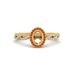 Load image into Gallery viewer, Oval Halo Infinity Vine Engagement Ring Semi Mount
