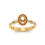 Load image into Gallery viewer, Oval Halo Infinity Vine Engagement Ring Semi Mount
