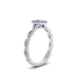 Load image into Gallery viewer, Oval Halo Infinity Vine Engagement Ring Semi Mount
