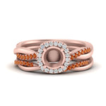 Load image into Gallery viewer, semi-mount-halo-orange-sapphire-infinity-bridal-set-in-rose-gold-FD9212SMGSAOR-NL-RG-B2.jpg
