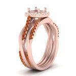 Load image into Gallery viewer, semi-mount-halo-orange-sapphire-infinity-bridal-set-in-rose-gold-FD9212SMGSAOR-NL-RG-B2.jpg
