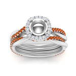 Load image into Gallery viewer, semi-mount-halo-orange-sapphire-infinity-bridal-set-in-white-gold-FD9212SMGSAOR-NL-WG-B2.jpg
