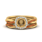 Load image into Gallery viewer, semi-mount-halo-orange-sapphire-infinity-bridal-set-in-yellow-gold-FD9212SMGSAOR-NL-YG-B2.jpg

