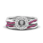 Load image into Gallery viewer, semi-mount-halo-pink-sapphire-infinity-bridal-set-in-white-gold-FD9212SMGSADRPI-NL-WG-B2.jpg

