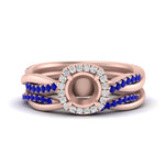 Load image into Gallery viewer, semi-mount-halo-sapphire-infinity-bridal-set-in-rose-gold-FD9212SMGSABL-NL-RG-B2.jpg
