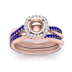 Load image into Gallery viewer, semi-mount-halo-sapphire-infinity-bridal-set-in-rose-gold-FD9212SMGSABL-NL-RG-B2.jpg
