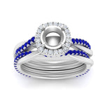 Load image into Gallery viewer, semi-mount-halo-sapphire-infinity-bridal-set-in-white-gold-FD9212SMGSABL-NL-WG-B2.jpg
