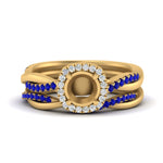 Load image into Gallery viewer, semi-mount-halo-sapphire-infinity-bridal-set-in-yellow-gold-FD9212SMGSABL-NL-YG-B2.jpg
