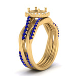 Load image into Gallery viewer, semi-mount-halo-sapphire-infinity-bridal-set-in-yellow-gold-FD9212SMGSABL-NL-YG-B2.jpg

