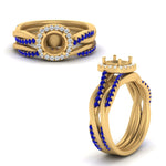 Load image into Gallery viewer, semi-mount-halo-sapphire-infinity-bridal-set-in-yellow-gold-FD9212SMGSABL-NL-YG-B2.jpg

