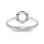 Load image into Gallery viewer, Semi Mount Hexagon Solitaire Ring
