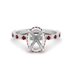 Load image into Gallery viewer, Semi Mount Hidden Halo Engagement Ring
