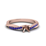 Load image into Gallery viewer, semi-mount-infinity-twist-diamond-engagement-ring-with-blue-sapphire-in-14K-rose-gold-FD8253SMRGSABL-NL-RG.jpg
