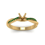 Load image into Gallery viewer, semi-mount-infinity-twist-diamond-engagement-ring-with-emerald-in-14K-yellow-gold-FD8253SMRGEMGR-NL-YG.jpg
