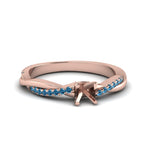 Load image into Gallery viewer, semi-mount-infinity-twist-diamond-engagement-ring-with-ice-blue-topaz-in-14K-rose-gold-FD8253SMRGICBLTO-NL-RG.jpg
