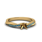 Load image into Gallery viewer, semi-mount-infinity-twist-diamond-engagement-ring-with-ice-blue-topaz-in-14K-yellow-gold-FD8253SMRGICBLTO-NL-YG.jpg
