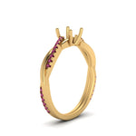 Load image into Gallery viewer, semi-mount-infinity-twist-diamond-engagement-ring-with-pink-sapphire-in-14K-yellow-gold-FD8253SMRGSADRPI-NL-YG.jpg
