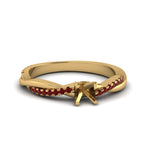 Load image into Gallery viewer, semi-mount-infinity-twist-diamond-engagement-ring-with-ruby-in-14K-yellow-gold-FD8253SMRGRUDR-NL-YG.jpg
