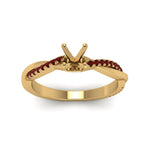 Load image into Gallery viewer, semi-mount-infinity-twist-diamond-engagement-ring-with-ruby-in-14K-yellow-gold-FD8253SMRGRUDR-NL-YG.jpg
