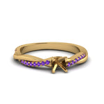 Load image into Gallery viewer, semi-mount-infinity-twist-diamond-engagement-ring-with-violac-topaz-in-14K-yellow-gold-FD8253SMRGVITO-NL-YG.jpg
