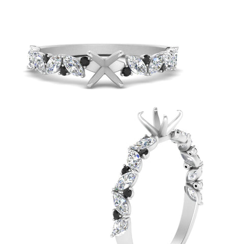 semi-mount-marquise-and-round-black-diamond-classic-vintage-engagement-ring-in-FD11063SMRGBLACKANGLE3-NL-WG