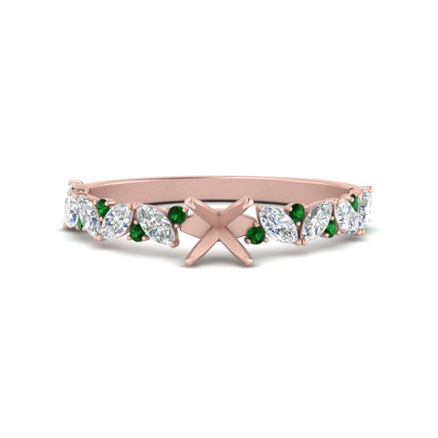 semi-mount-marquise-and-round-emerald-classic-vintage-engagement-ring-in-FD11063SMRGEMGRANGLE3-NL-RG