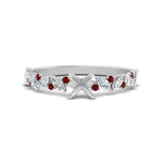 Load image into Gallery viewer, semi-mount-marquise-and-round-ruby-classic-vintage-engagement-ring-in-FD11063SMRGRUDRANGLE3-NL-WG
