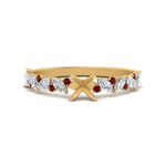 Load image into Gallery viewer, semi-mount-marquise-and-round-ruby-classic-vintage-engagement-ring-in-FD11063SMRGRUDRANGLE3-NL-YG
