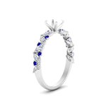 Load image into Gallery viewer, semi-mount-marquise-and-round-sapphire-classic-vintage-engagement-ring-in-FD11063SMRGSABLANGLE3-NL-WG

