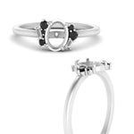 Load image into Gallery viewer, semi-mount-offbeat-modern-black-diamond-engagement-ring-in-FD10080SMRGBLACKANGLE3-NL-WG
