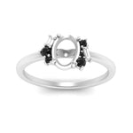 Load image into Gallery viewer, semi-mount-offbeat-modern-black-diamond-engagement-ring-in-FD10080SMRGBLACKANGLE3-NL-WG
