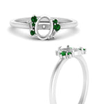 Load image into Gallery viewer, semi-mount-offbeat-modern-emerald-engagement-ring-in-FD10080SMRGEMGRANGLE3-NL-WG
