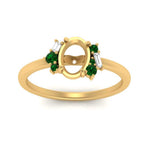 Load image into Gallery viewer, semi-mount-offbeat-modern-emerald-engagement-ring-in-FD10080SMRGEMGRANGLE3-NL-YG
