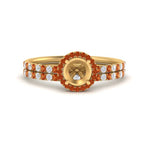 Load image into Gallery viewer, semi-mount-orange-sapphire-halo-wedding-ring-set-in-yellow-gold-FD8523SMGSAOR-NL-YG
