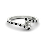 Load image into Gallery viewer, semi-mount-petite-bypass-diamond-ring-with-black-diamond-in-FDENS3007RORSMGBLACK-NL-WG