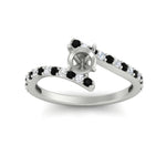 Load image into Gallery viewer, semi-mount-petite-bypass-diamond-ring-with-black-diamond-in-FDENS3007RORSMGBLACK-NL-WG
