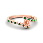 Load image into Gallery viewer, semi-mount-petite-bypass-diamond-ring-with-emerald-in-FDENS3007RORSMGEMGR-NL-RG