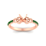 Load image into Gallery viewer, semi-mount-petite-pave-emerald-fancy-engagement-ring-for-women-in-rose-gold-fdenr8061smgemgrangle5-nl-rg
