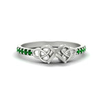 Load image into Gallery viewer, semi-mount-petite-pave-emerald-fancy-engagement-ring-for-women-in-white-gold-fdenr8061smgemgrsleep-nl-wg
