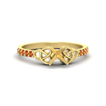 Load image into Gallery viewer, semi-mount-petite-pave-orange-sapphire-fancy-engagement-ring-for-women-in-yellow-gold-fdenr8061smgsaorsleep-nl-yg
