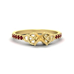 Load image into Gallery viewer, semi-mount-petite-pave-ruby-fancy-engagement-ring-for-women-in-yellow-gold-fdenr8061smgrudrsleep-nl-yg
