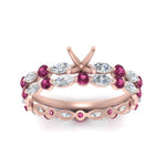 Load image into Gallery viewer, semi-mount-pink-sapphire-floating-marquise-accent-ring-with-eternity-wedding-band-in-rose-gold-FDEWB9398SMGSADRPIANGLE5-NL-RG.jpg?v=1758802520
