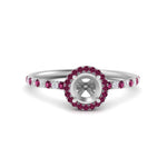 Load image into Gallery viewer, semi-mount-pink-sapphire-halo-petite-engagement-ring-in-white-gold-FD8523SMRGSADRPIANGLE3-NL-WG

