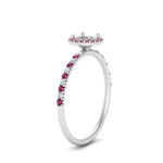 Load image into Gallery viewer, semi-mount-pink-sapphire-halo-petite-engagement-ring-in-white-gold-FD8523SMRGSADRPIANGLE3-NL-WG
