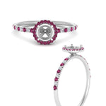 Load image into Gallery viewer, semi-mount-pink-sapphire-halo-petite-engagement-ring-in-white-gold-FD8523SMRGSADRPIANGLE3-NL-WG
